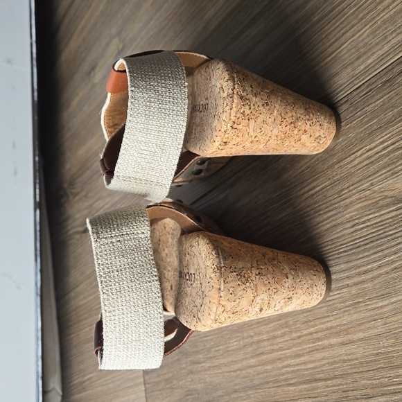 NWOT Lucky Brand Marla Cork Wedge Sandals - Picture 4 of 9